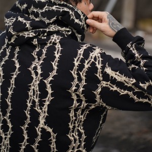 2color TGFCLUB chain print hoodie