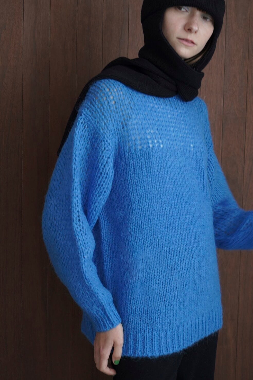 23AW】CLANE クラネ / HALF SHEER LOOSE MOHAIR KNIT TOPS | TRENT