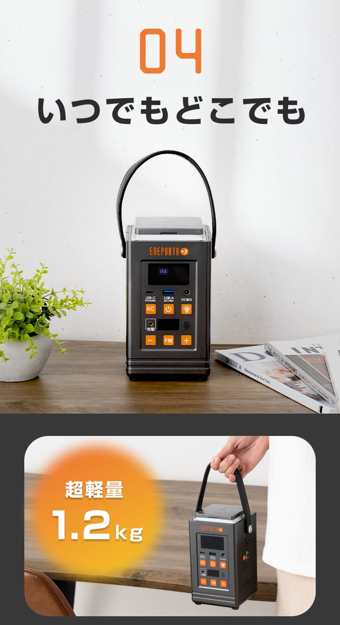 Solpa ENEPORTA+3 EPR-301 ポータブル電源 ソーラーパネル これだけで安心！ 安全ポータブル電源・ソーラーパネルセット ENEPORTA