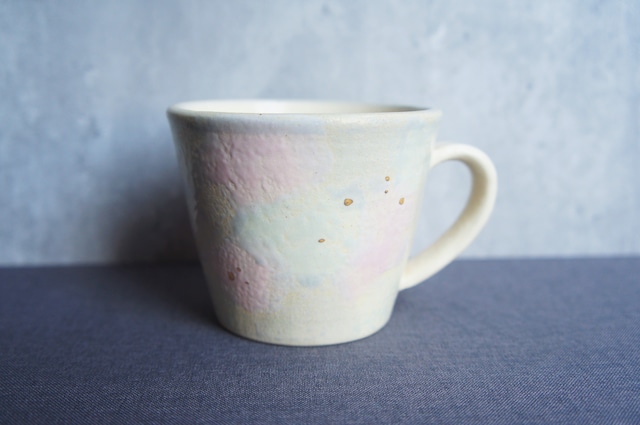 再入荷【白シリーズ】suiさん マグカップ(ピンク、水色マーブル）