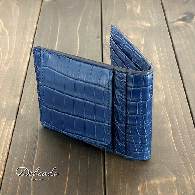 藍染 クロコダイル 無双 マネークリップ 藍