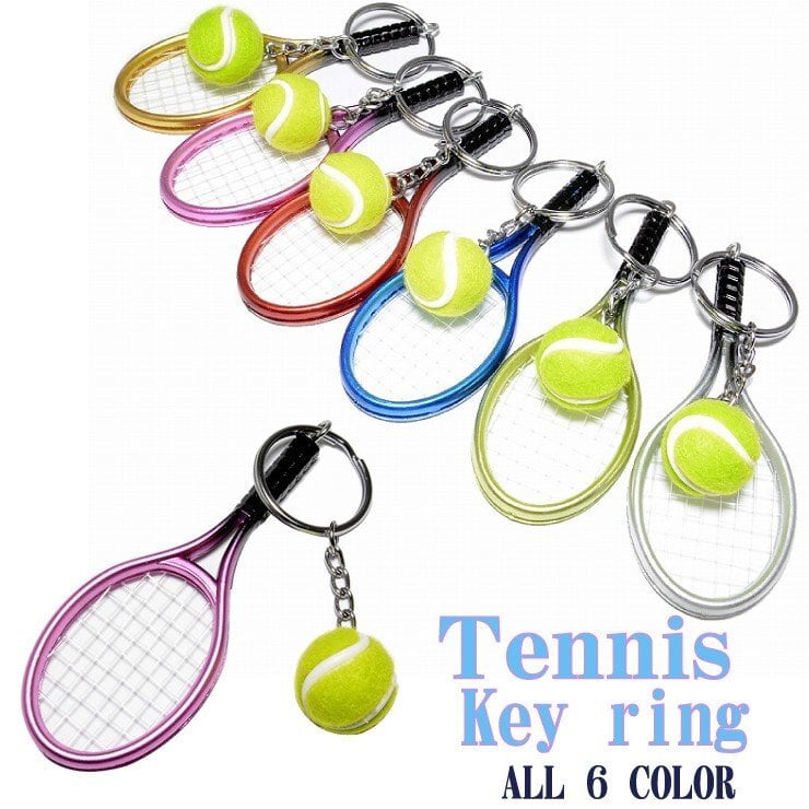 1本 テニス キーホルダー テニスラケット ボール ハンドメイド カスタム パーツ Barbie リカちゃん ブライス カスタム ミニチュアアイテム  ドール用品 KEEP YOU