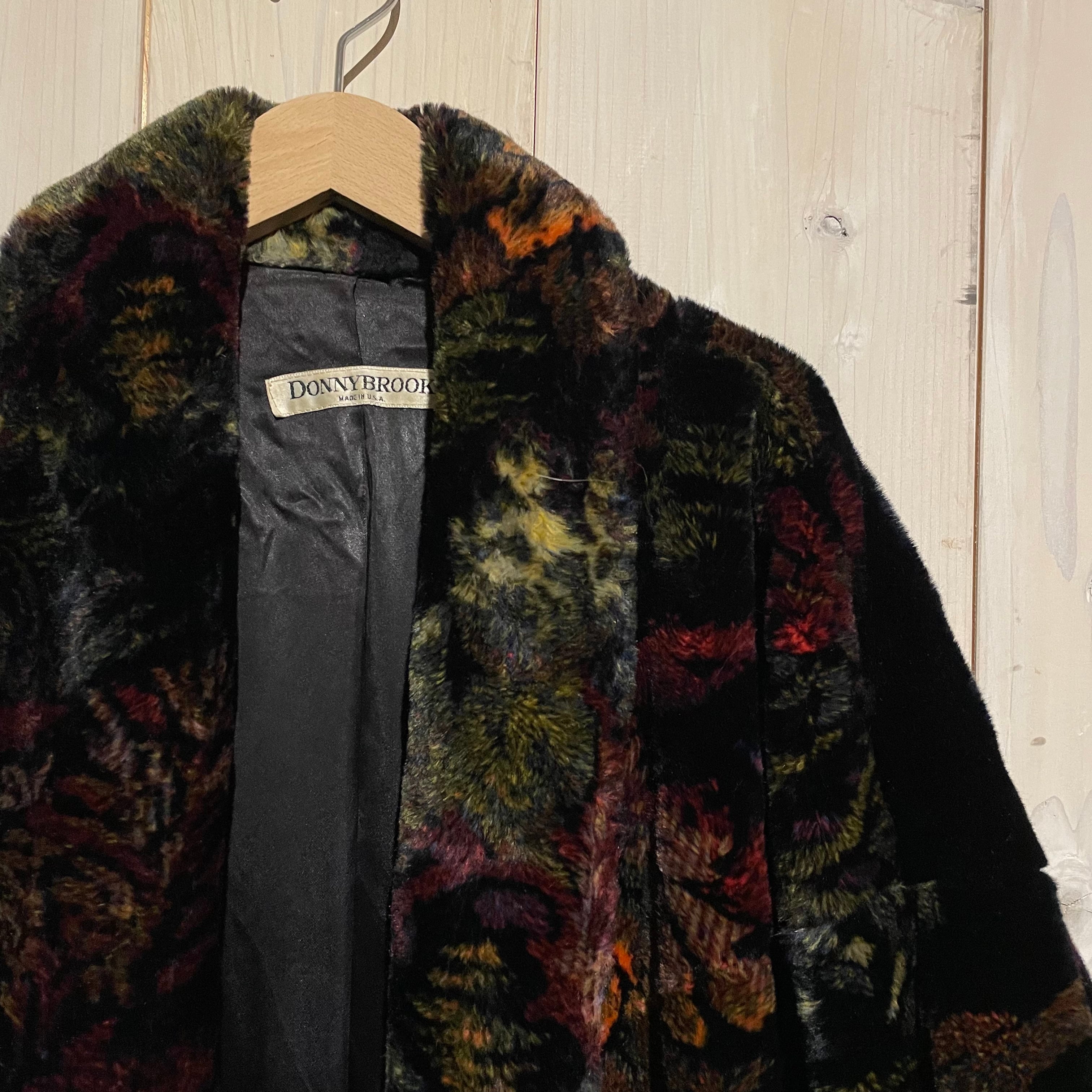 DONNYBROOK USA製 フェイス柄 フェイクファーコート① DONNYBROOK USA製 フェイス柄 フェイクファーコート①
