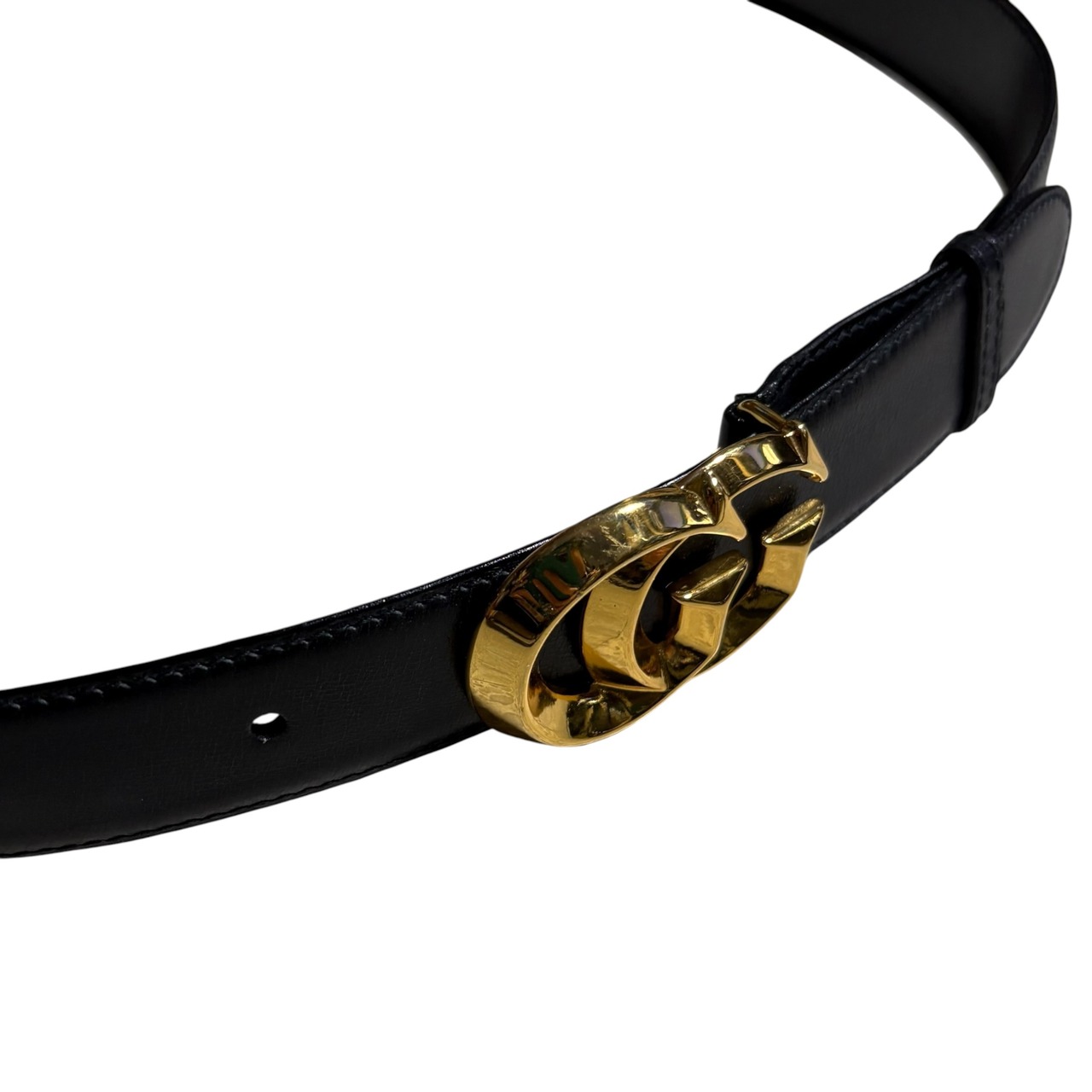 vintage GUCCI black leather belt