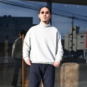 INTERIM / HYPER BIG HIGH NECK BOTH V-GAZETTE  LOOP WHEEL SWEAT SHIRT