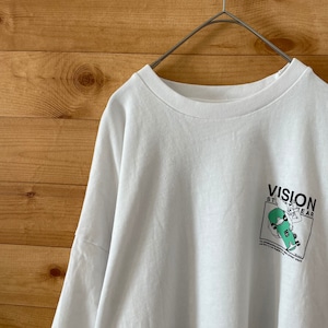 【VISION STREET WEAR】Tシャツ L ワンポイント バックプリント スケートボード US古着