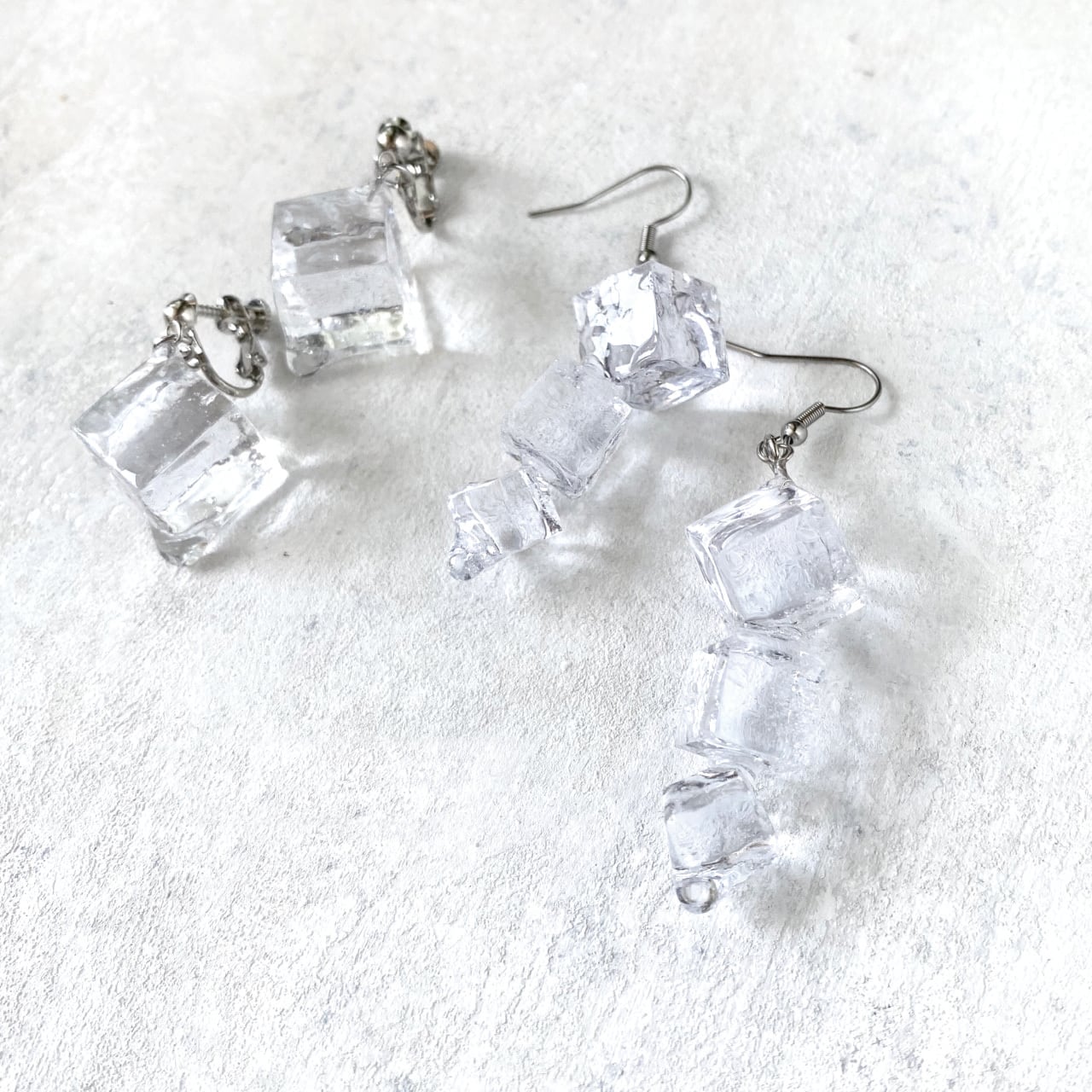 雫滴る☆3粒氷(ピアス/イヤリング) | o-sanocean
