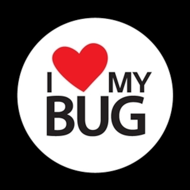 222番 ゴーバッジ I LOVE MY BUG WHITE