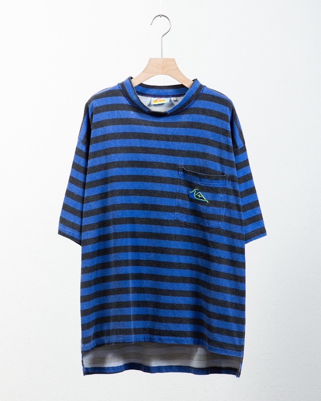 "QUIKSILVER" design stripe patterned T-shirt