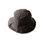 lino e lina│リネンハット「マノン」（ブリム12cm）カカオ