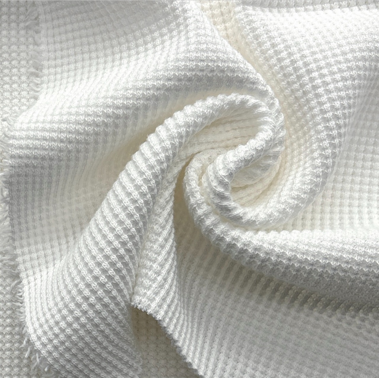 ★NN082◆2m◆ラスト1点!綿100%ワッフルニット生地◆ホワイト