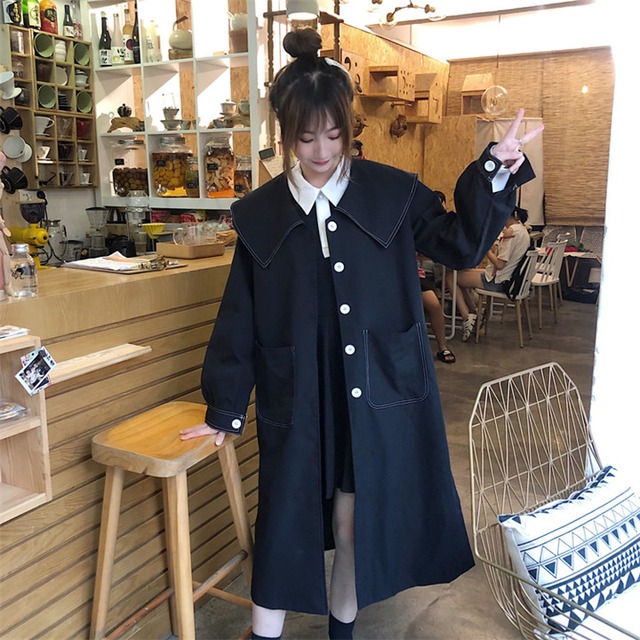 大きいサイズ ファットシスター 秋 新作 ツーピース レトロ スリム ワンピース 気質 トレンチコート