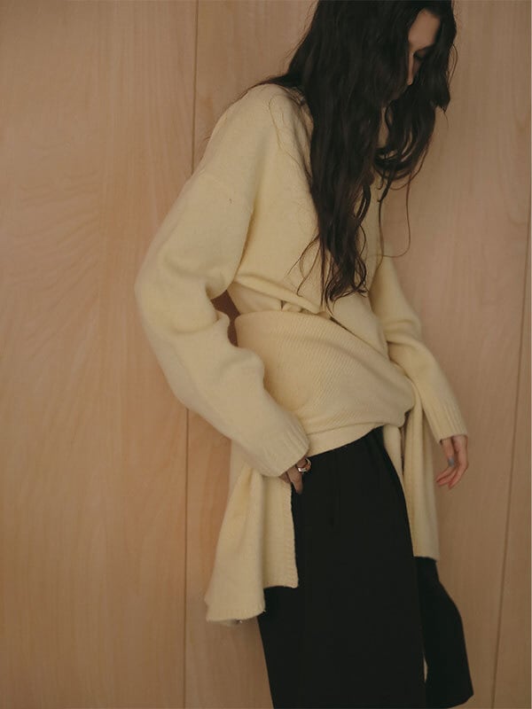 ETRE TOKYO(エトレトウキョウ) レイヤードニットラップスカート