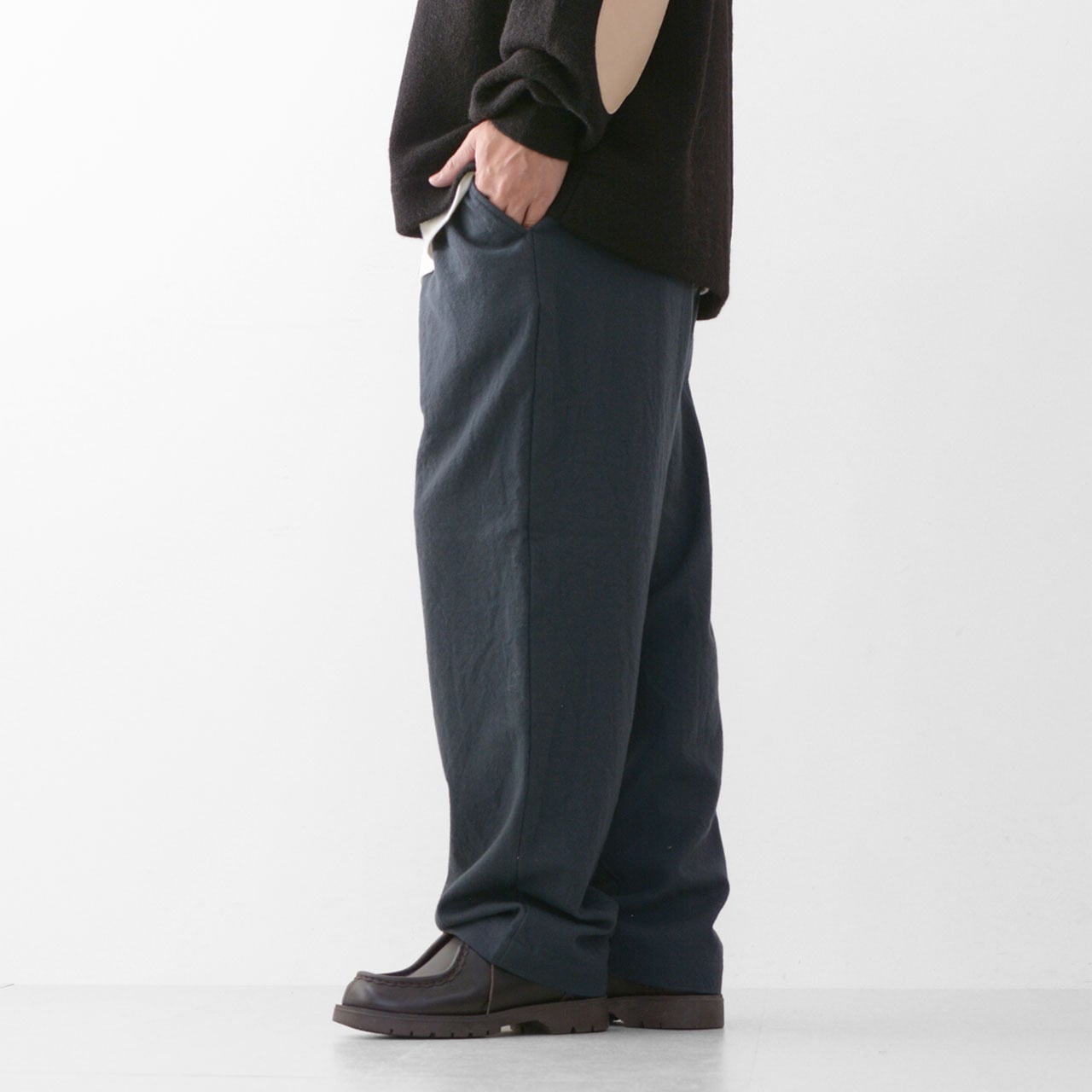 RINEN [リネン] 2/60 ウール綾織ベーシックパンツ [R47500] ウール