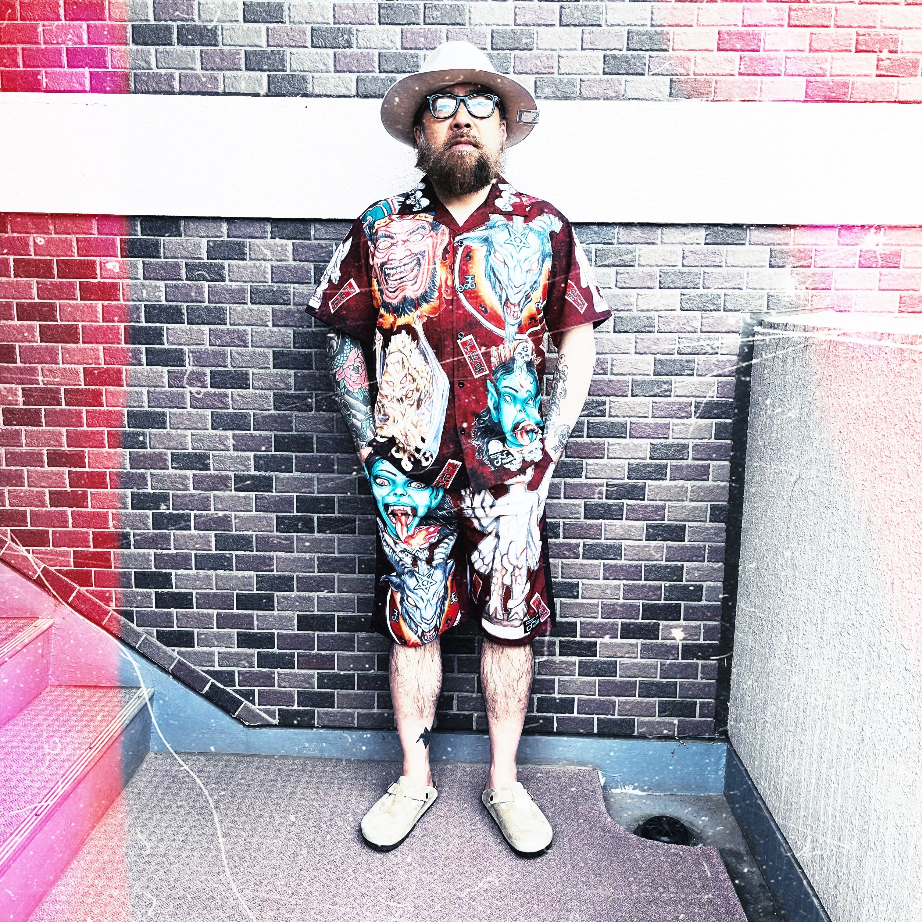 犯具】邪神斬捨五面 aloha shirts アロハシャツ | SICKSICKSICK