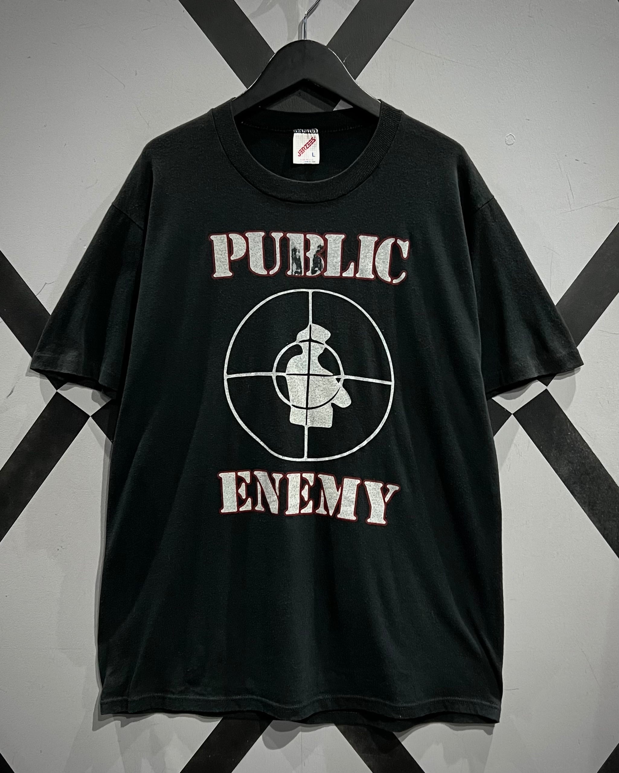 X VINTAGE】90's “PUBLIC ENEMY” Logo Design Vintage T-Shirt | Caka
