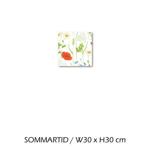 北欧生地 ファブリックパネル 横30 cm x 縦30 cm Kinnamark SOMMARTID 受注販売商品 (100314）