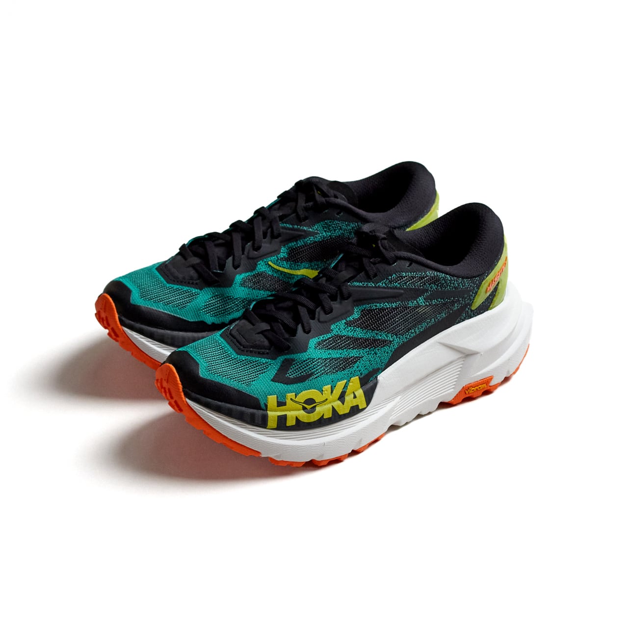 HOKA(ホカ)M MAFATE X(マファテ X)-ブラック / エレクトリック アクア メンズトレイルランニングシューズ MEN
