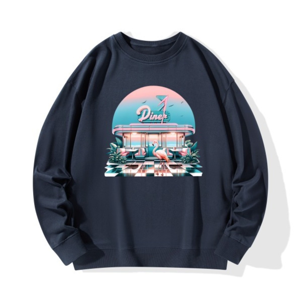 Front & Back Printing Unisex Cotton Sweatshirt Retro 4611
