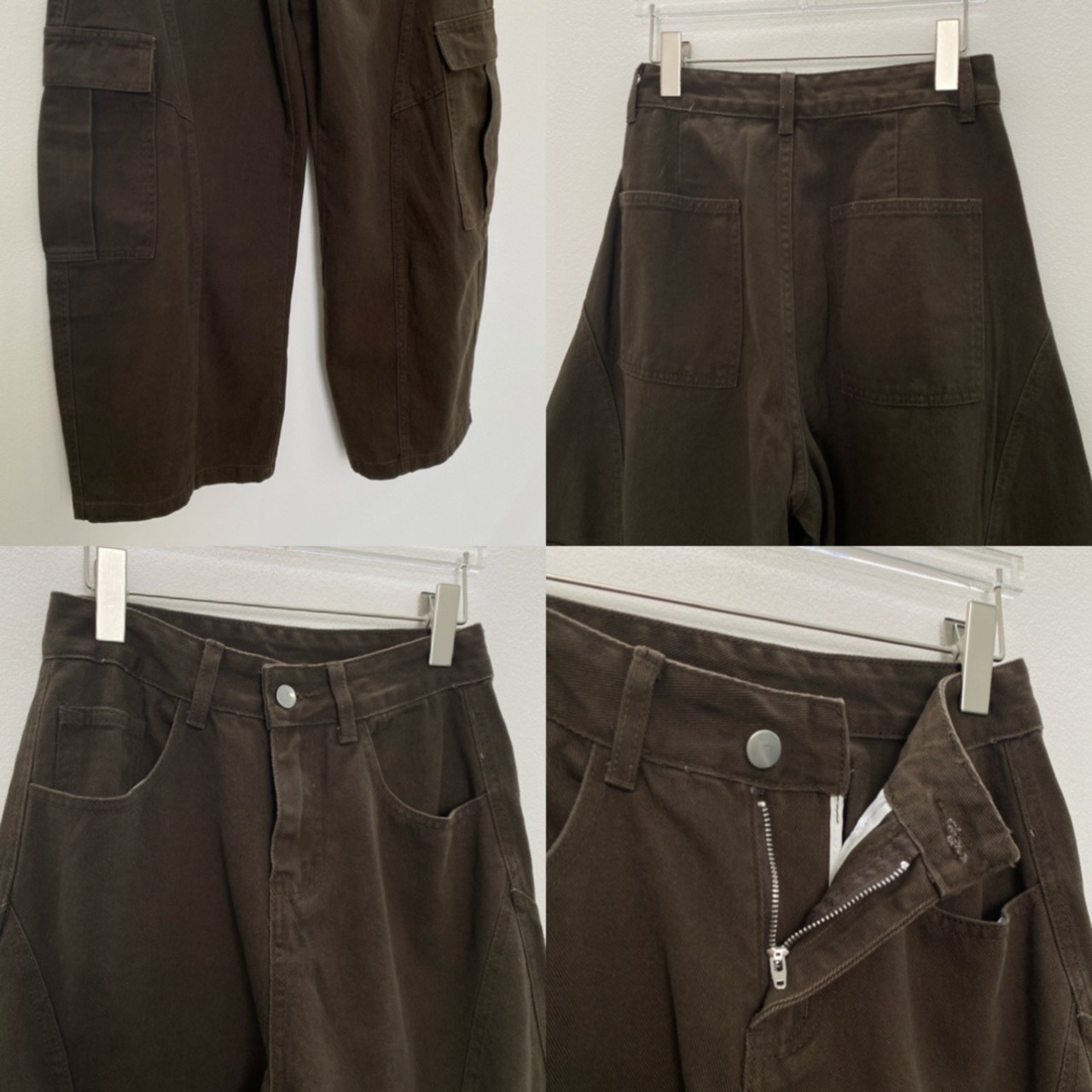 Stitch line volume curve cargo PT/khaki brown