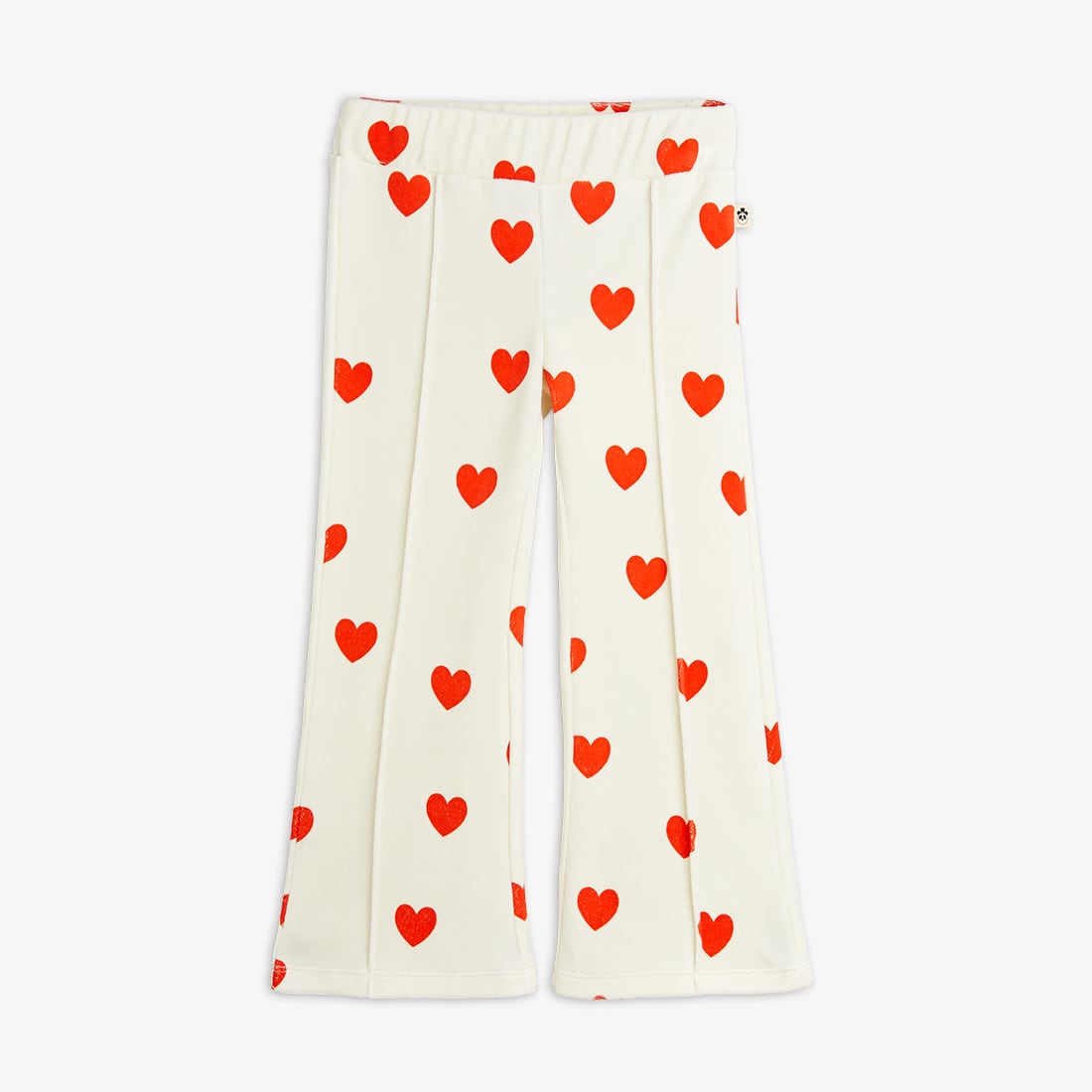 【26SS pre】minirodini(ミニロディーニ)Hearts aop velour trousers white(80-86/92-98/104-110/116-122/128-134/140-146)パンツ ベロア ハート