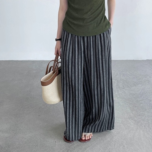 Relaxed Stripe Casual パンツ [26010464]