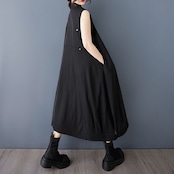 ノースリーブ ロングシャツワンピース 30063