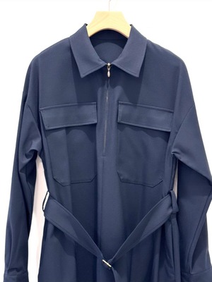 ベルト付きミリタリーワンピース