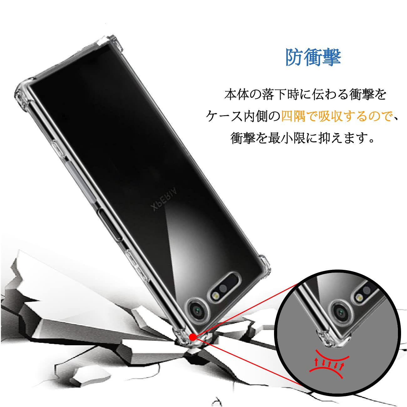 対応 Xperia XZ premium SO-04J ケース 柔軟 TPU全透明 散熱加工 黄変