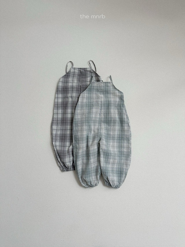 〘予約〙minirobe / Candy checkered Overalls