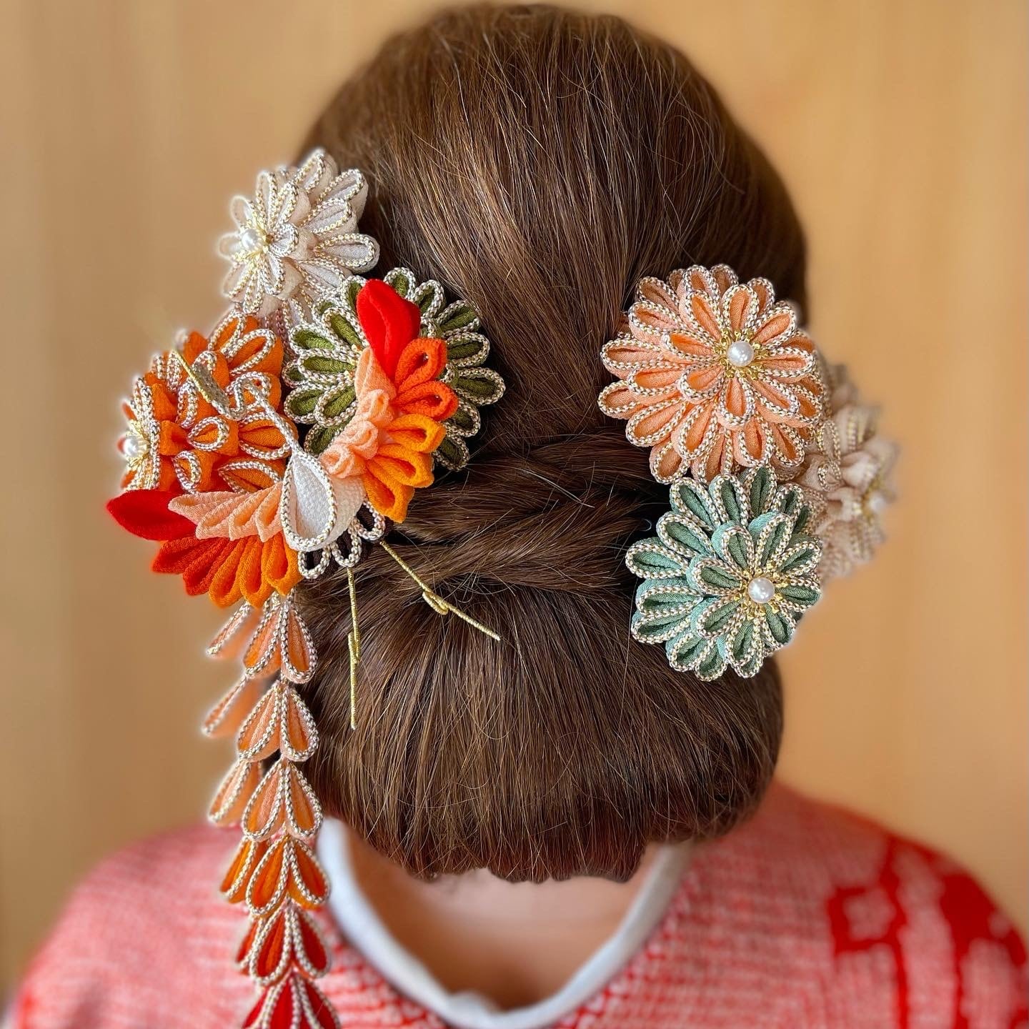 囲み】つまみ細工 髪飾り o 