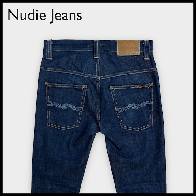 【Nudie Jeans】イタリア製 デニム ジーンズ ジーパン ボトムス パンツ Thin Finn シンフィン W28 テーパード スリム ヌーディージーンズ EU古着