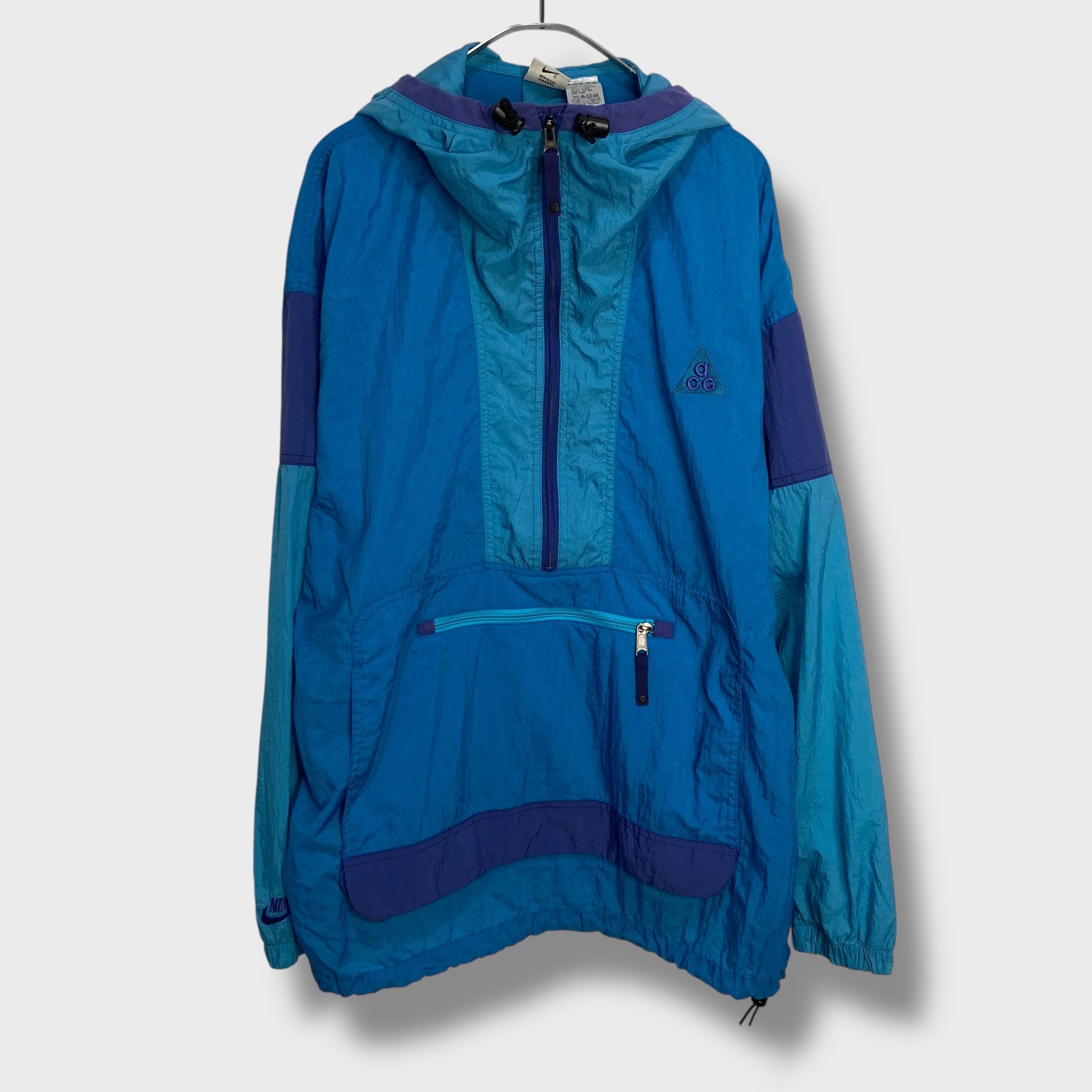 00s NIKEACG ナイキ アノラックパーカー ナイロン ブルー M | 古着屋 Uan