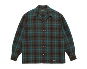 【WACKO MARIA】PENDLETON / WOOL OMBRE CHECK OPEN COLLAR SHIRT (TYPE-1)