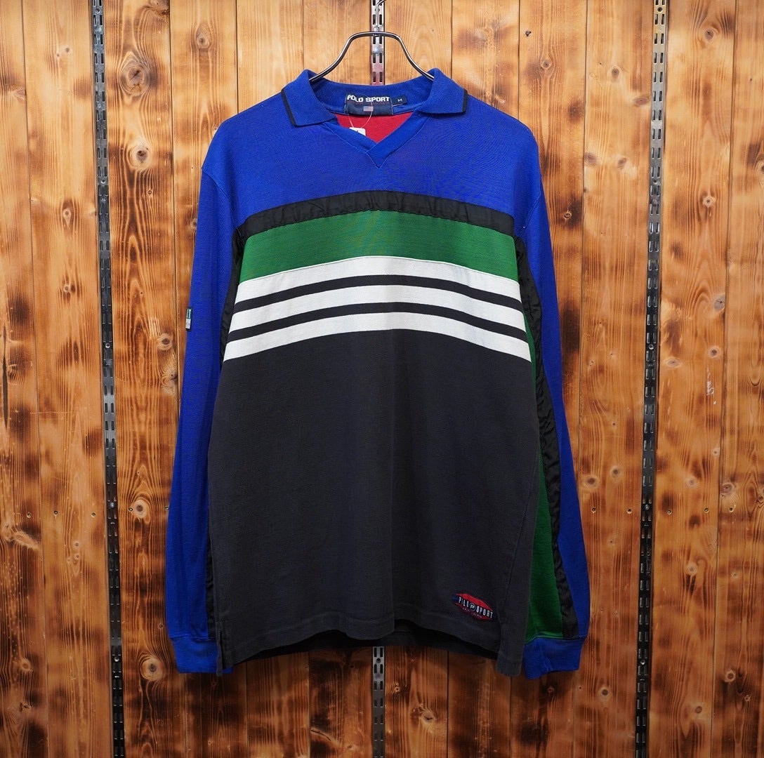 90s polosport ralphlauren 長袖 ポロシャツ M/ポロスポーツ ラルフローレン ペプシ pepsi