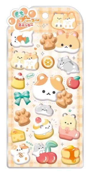もちぷにゅーステッカー cru_136384_136389set_全6柄セット sticker