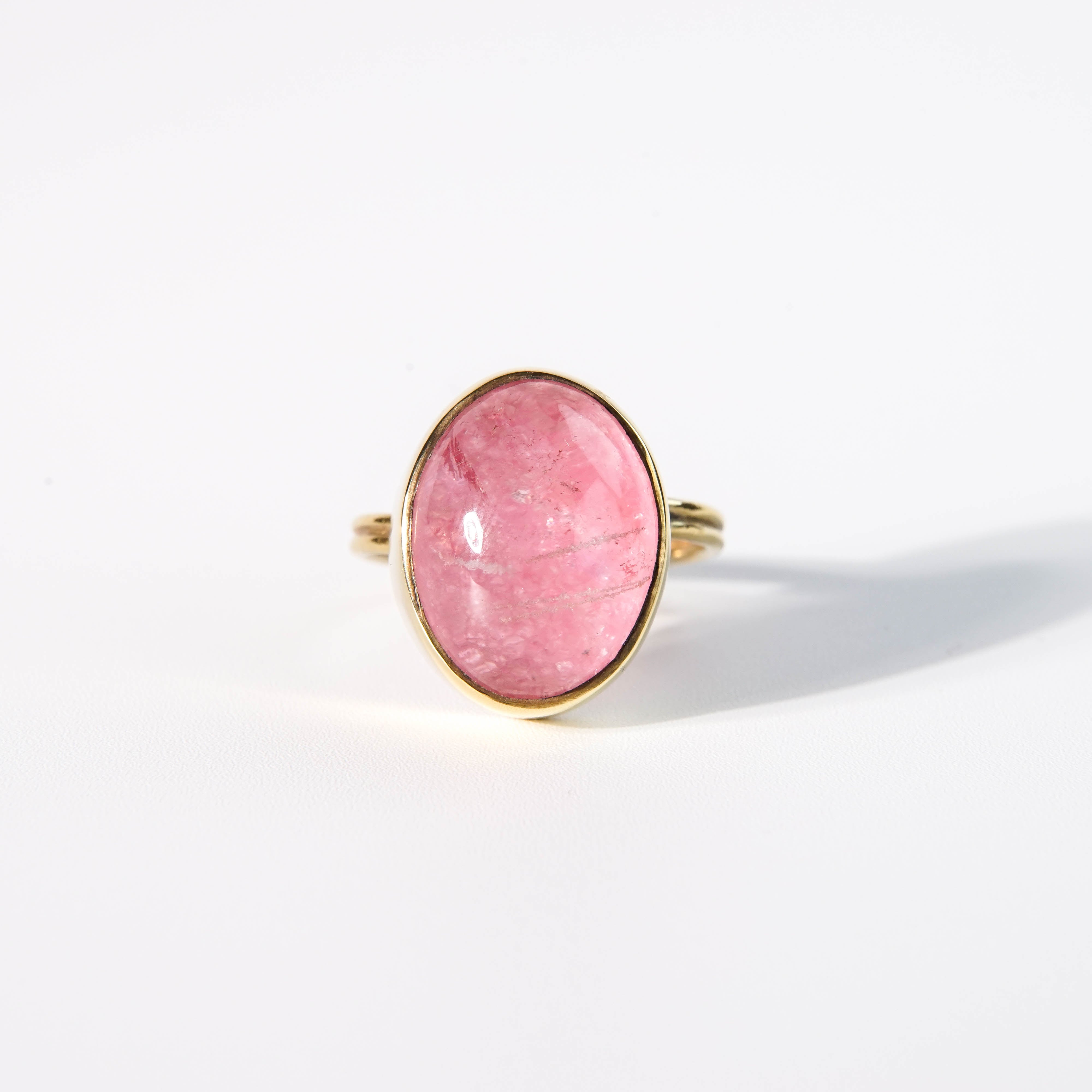 ピンクオパール×ルチルクォーツ ダブレット ストーン リング 32 ピンクオパール×ルチルクォーツ ダブレット ストーン リング 32 指輪