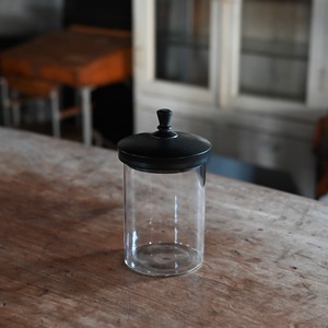 ガラスジャー L ブラック〈食器・キャニスター・保存容器・収納・キッチン〉113869