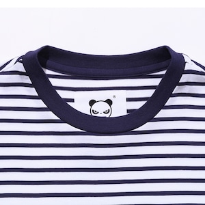 SALE 【HIPANDA ハイパンダ】メンズ ストライプ  Tシャツ MEN'S STRIPE SHORT SLEEVED T-SHIRT / BLUE