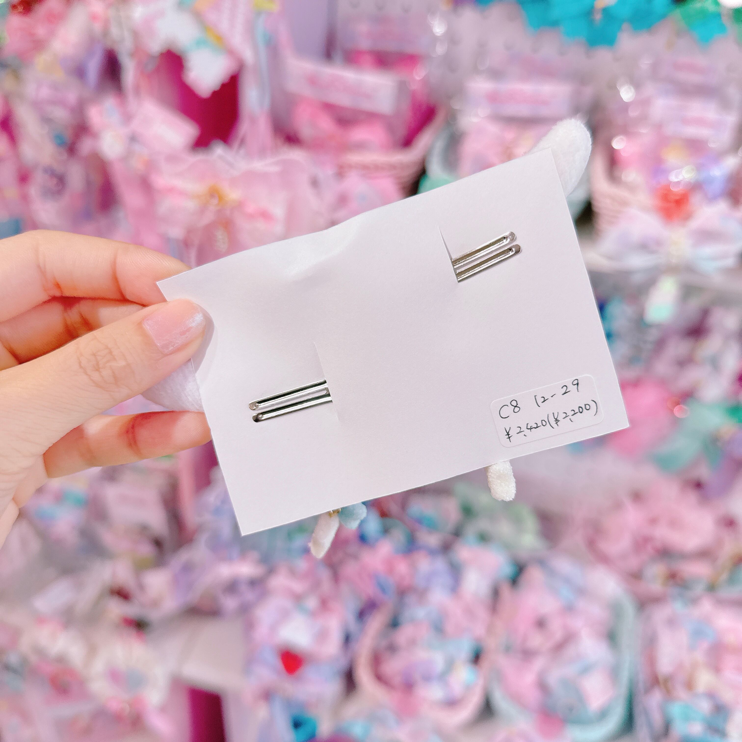 【C8】12-29羽根ツインヘアクリップ