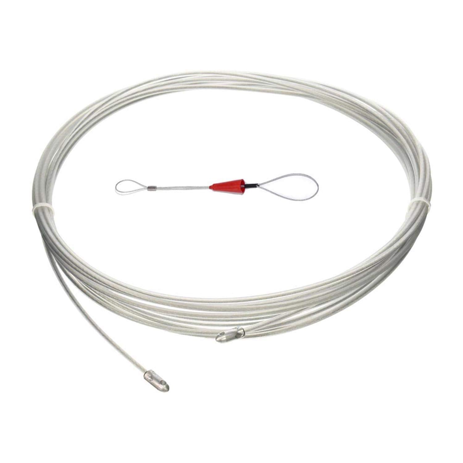 Kimlonton通線ワイヤー 配線ワイヤー 長さ10m ロッド径3mm 通線 入線 呼線工具 ケーブル牽 引具セット CD管・PF管専用 スリムヘッドで細径管も通線OK
