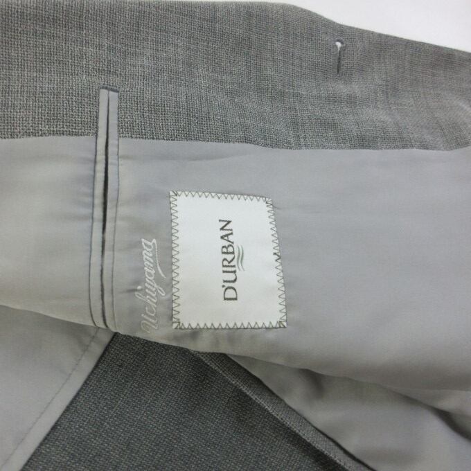 □D'URBAN ダーバン スーツ 夏用スーツ グレー メンズ 大きいサイズ