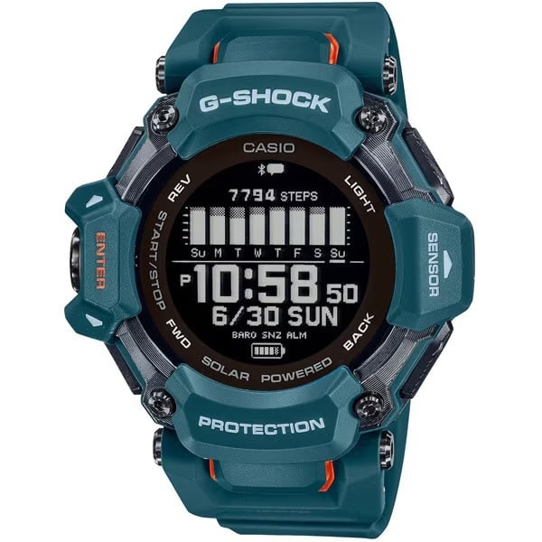 特価★カシオ G-SHOCK GBD-H2000-2JR スポーツライン 心拍数 高度 方位 気圧 温度計 歩数計 ブルーグリーン GPSソーラー  腕時計★アウトドア 登山に最適 | 栗田時計店(1966年創業の正規販売店) powered by BASE