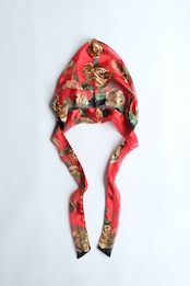 【suie】Scarf hood/ヴィンテージスカーフフード(red butterfly)