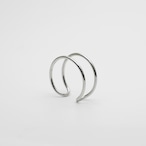 オープンリング 2連 イヤーカフ 2way サージカルステンレス SUS316L