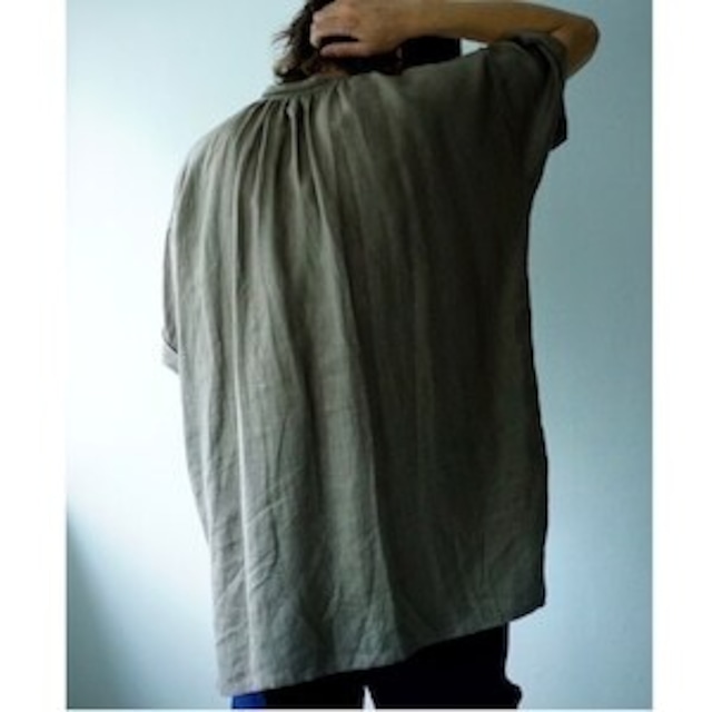 【colina】Linen Herringbone Smock Frock