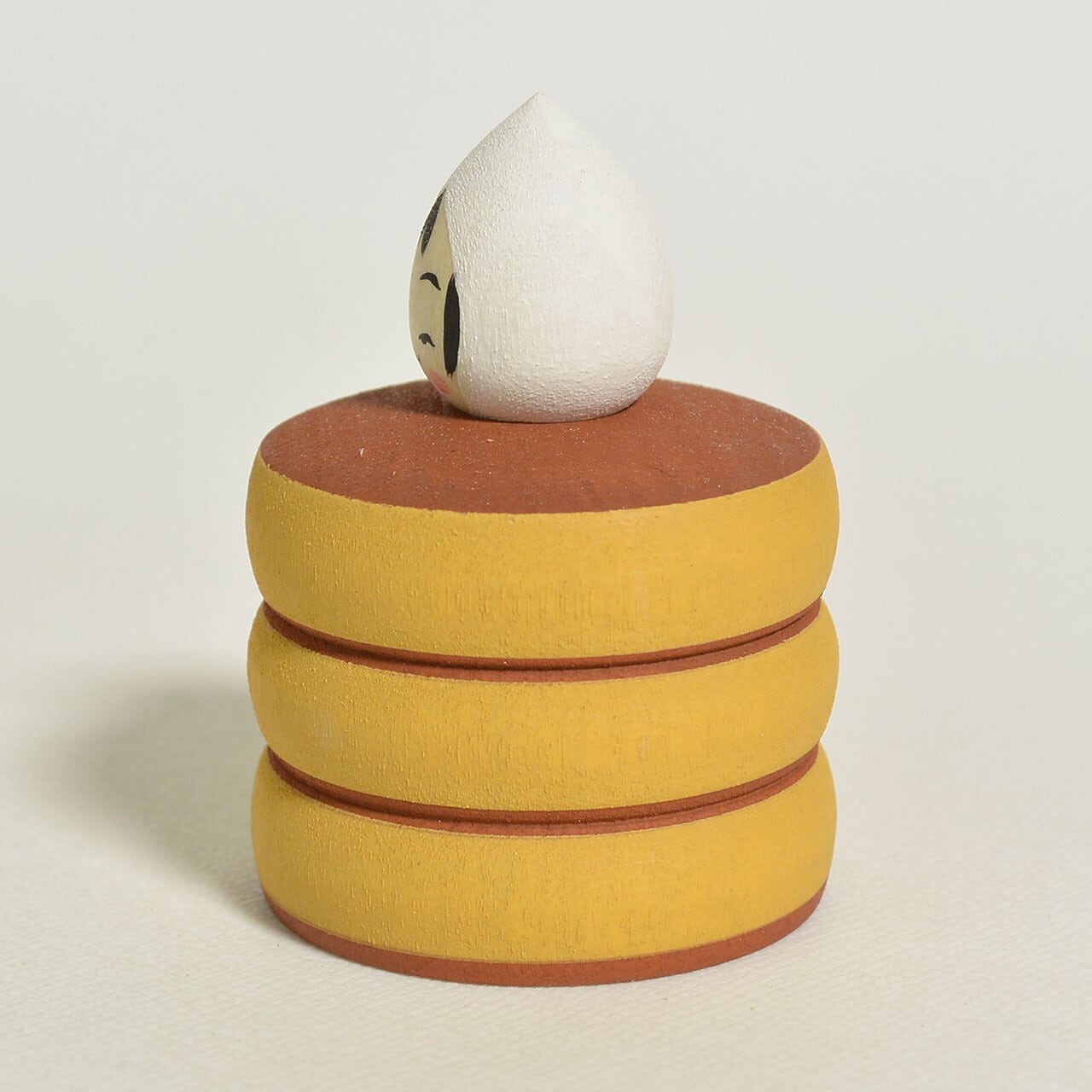 パンケーキちゃんこけし 約1.5寸 約4.5cm 鈴木明 工人（作並系）#2508
