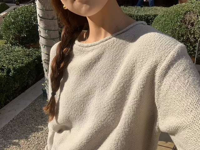 (予約) LIFFEY / Linen boat neck knit 3color