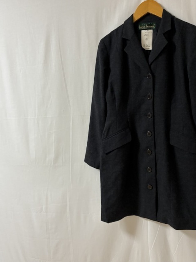 Woven Pattern Design Wool Chester Coat