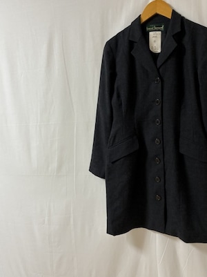 Woven Pattern Design Wool Chester Coat